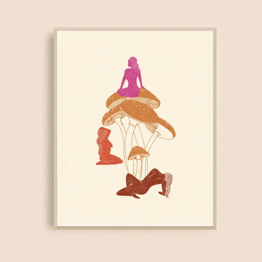 Ladies Who Shroom art print
