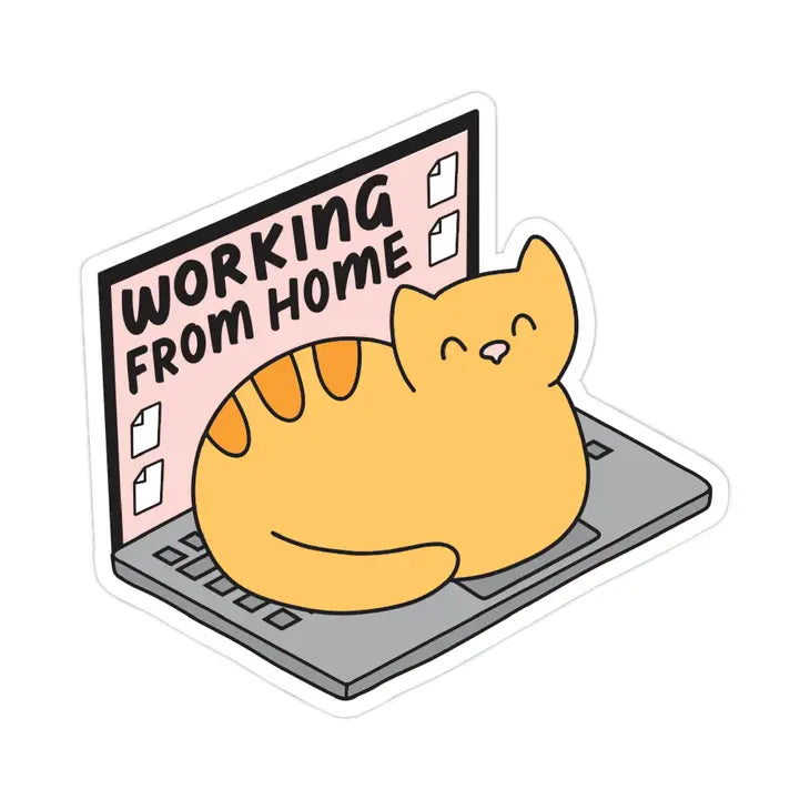 Working From Home Sticker