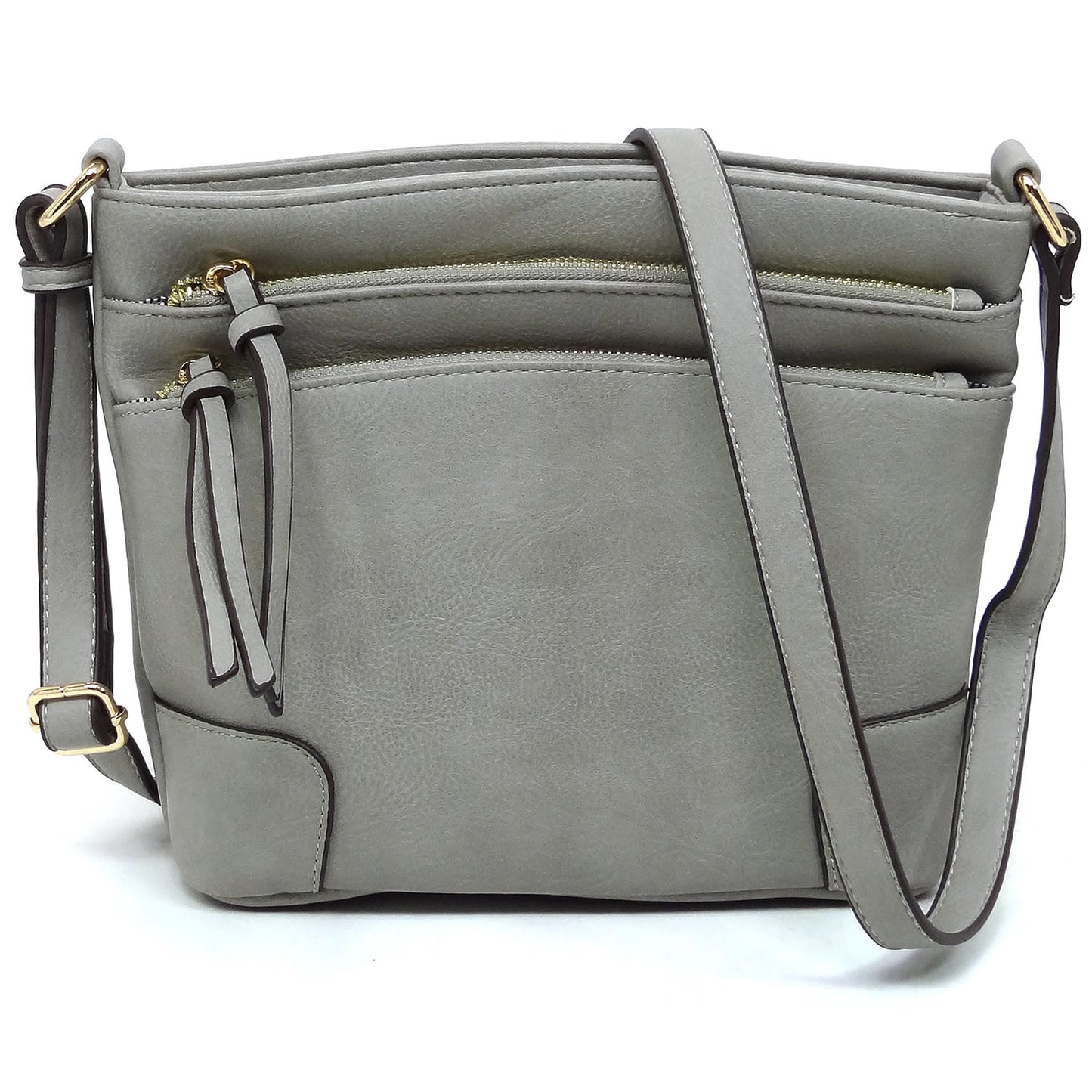 Fashion Multi Zip Pocket Crossbody