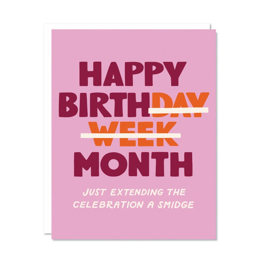 Birth Month Birthday Card