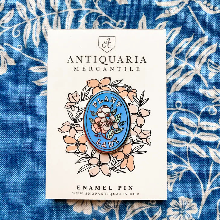 Plant Lady Flowers Enamel Pin