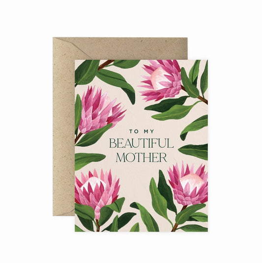 King Protea Mother's Day Card