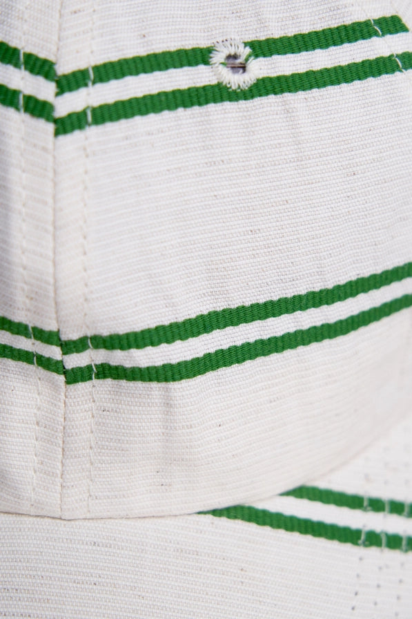 6 Panel Ny Made Ballpark Japanese Linen Stripe Cap