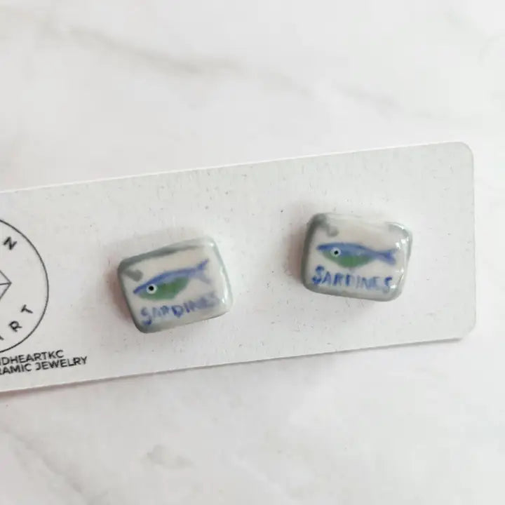 Sardine Porcelain Studs