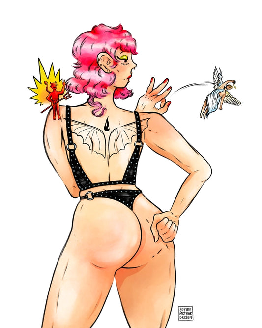 Angel or Devil Art Print