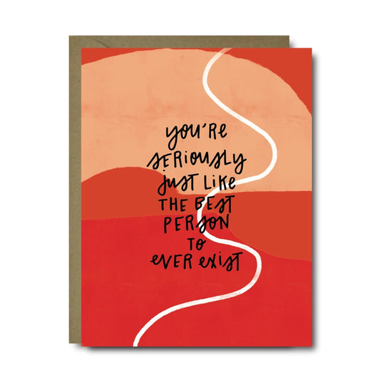 Best Person To Ever Exist Red Love Greeting Card