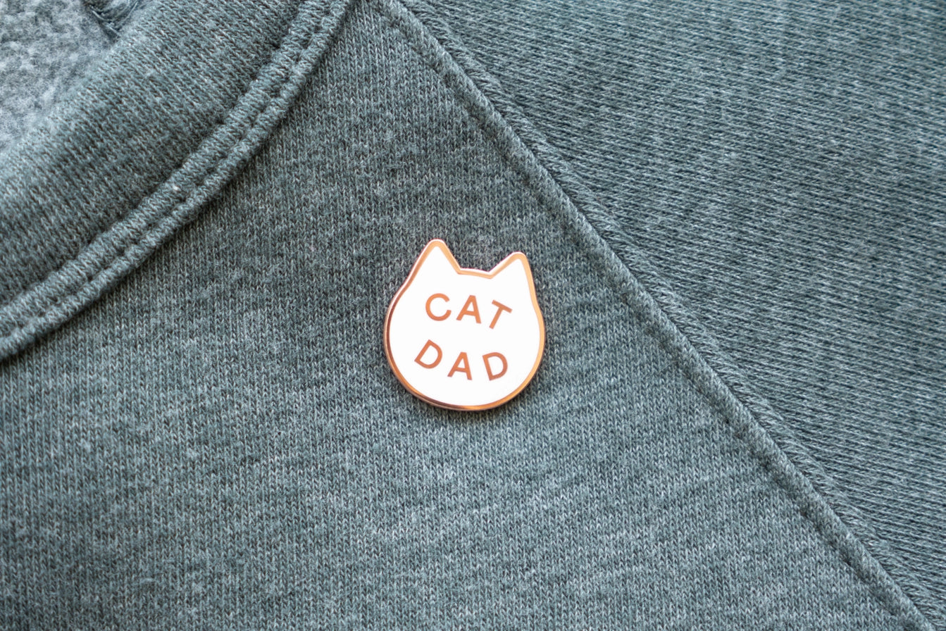 Cat Dad Enamel Pin