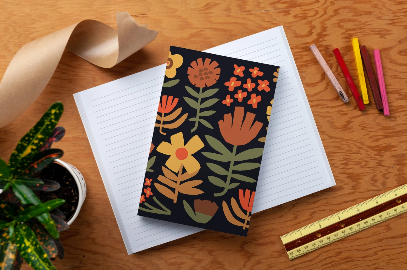 Chunky Flowers Classic Layflat Notebook