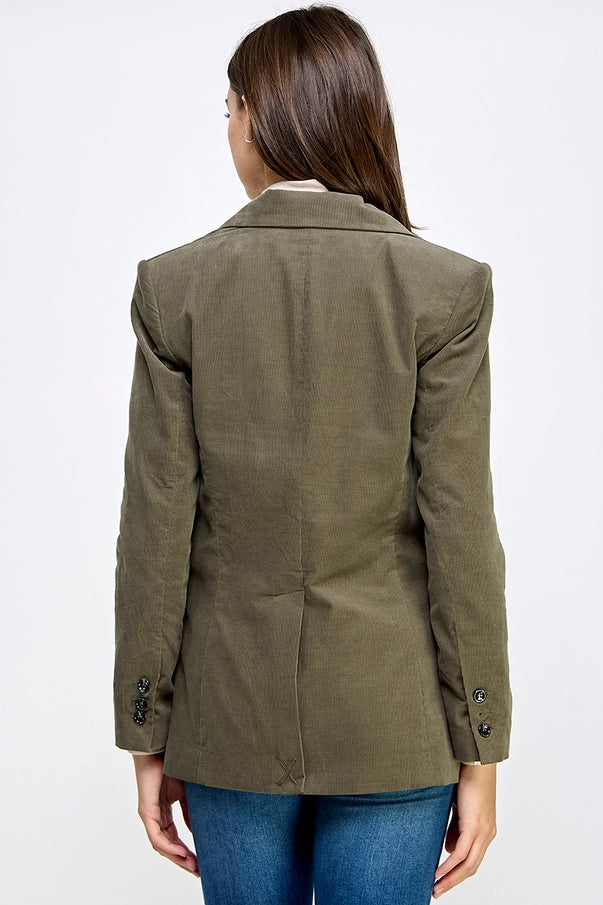 Olive Corduroy Blazer
