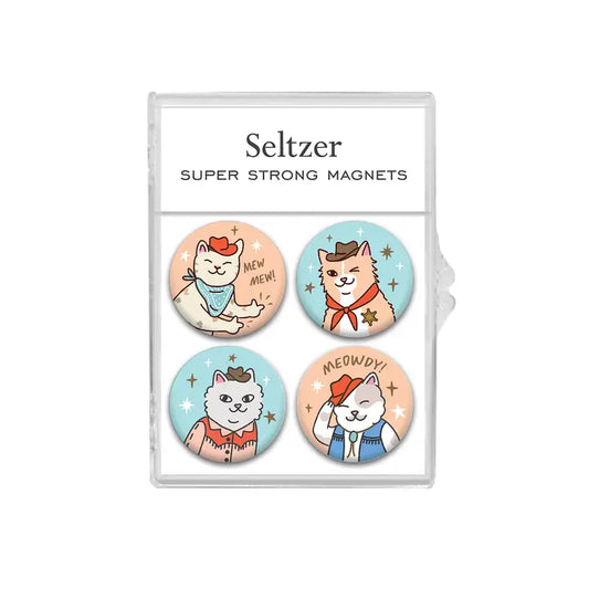 Cowboy Kitty Magnet Set