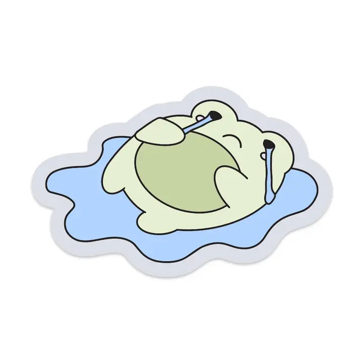 Crying Frog Vinyl Sticker