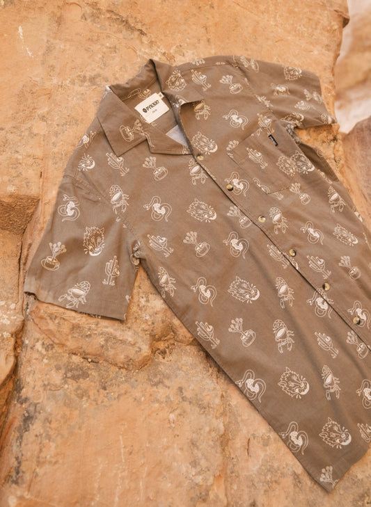 Desert Donuts Mens Button Up Shirt