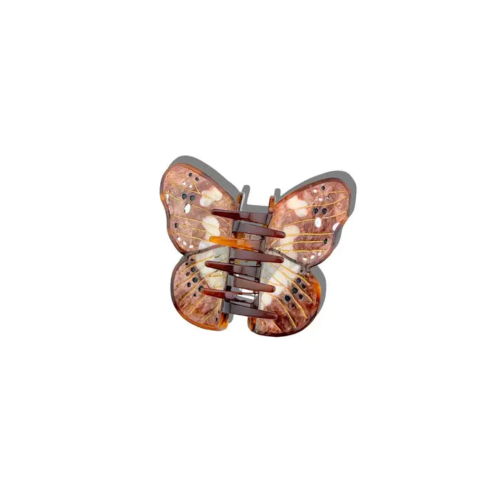 Brown Butterfly Claw Hair Clip