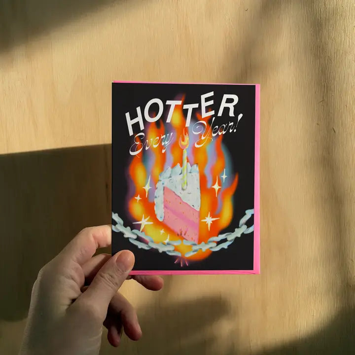 Hotter Every Year Birthday Card