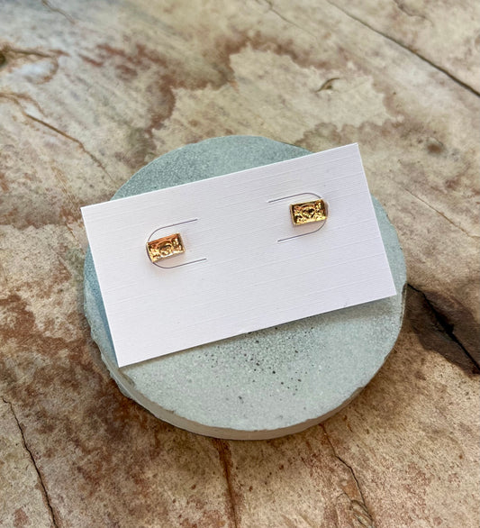 Skull & Bones Stamped Studs