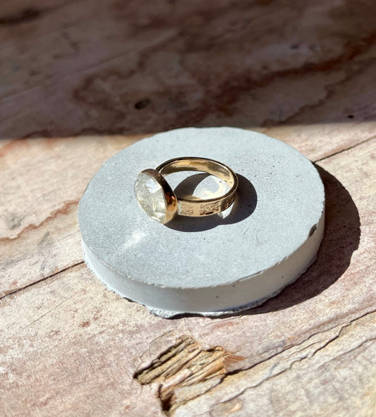 Rutilated Quartz Skeleton Ring