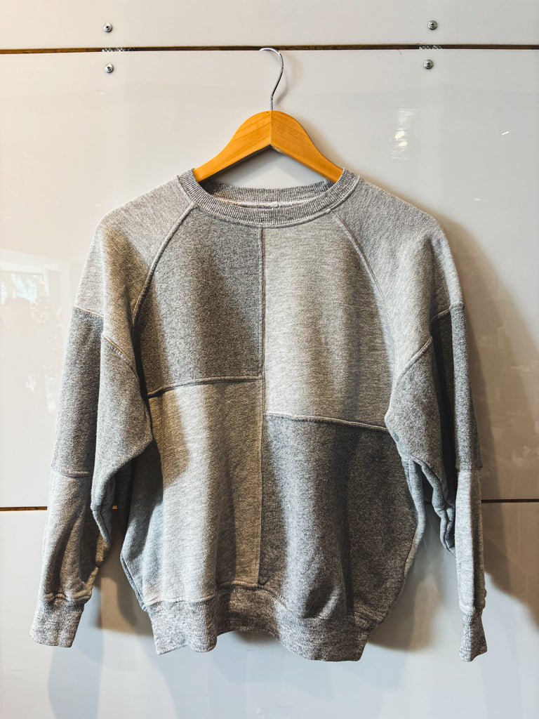 The Great heather gray block pullover - vintage