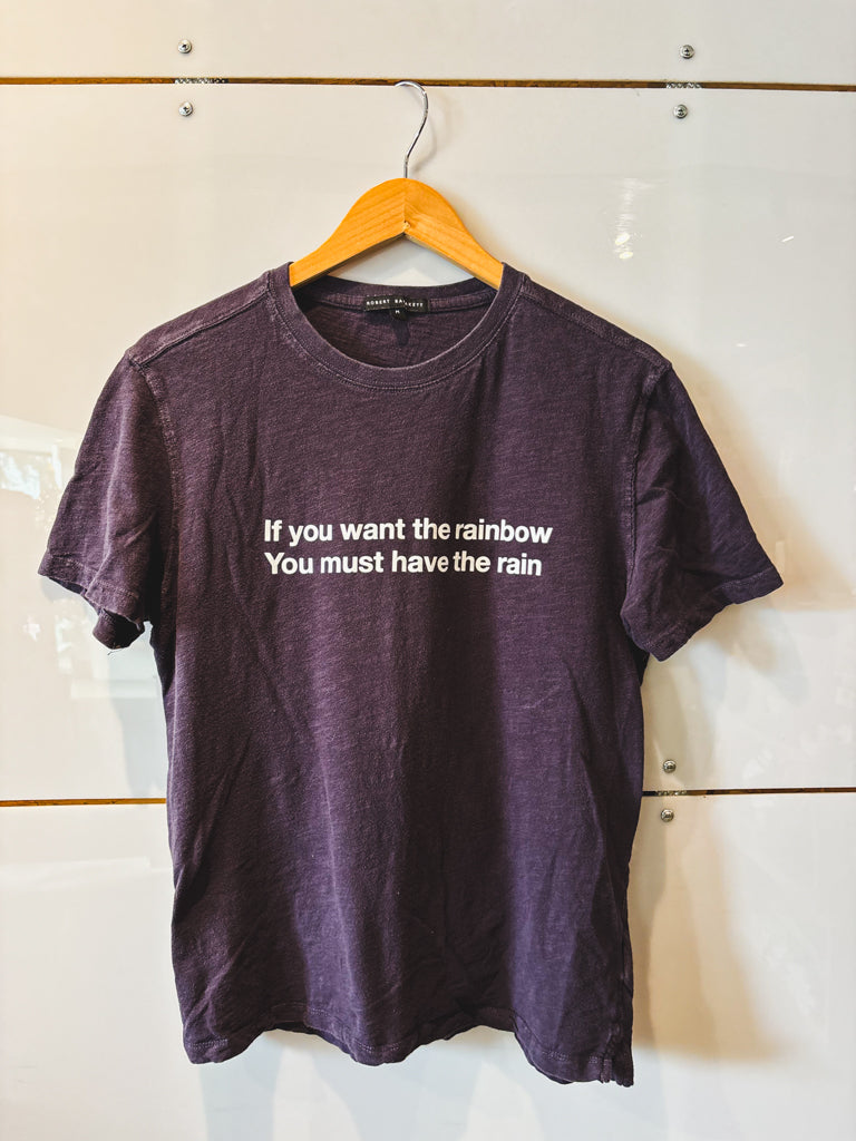 If You Want the Rainbow charcoal s/s tee - upcycled