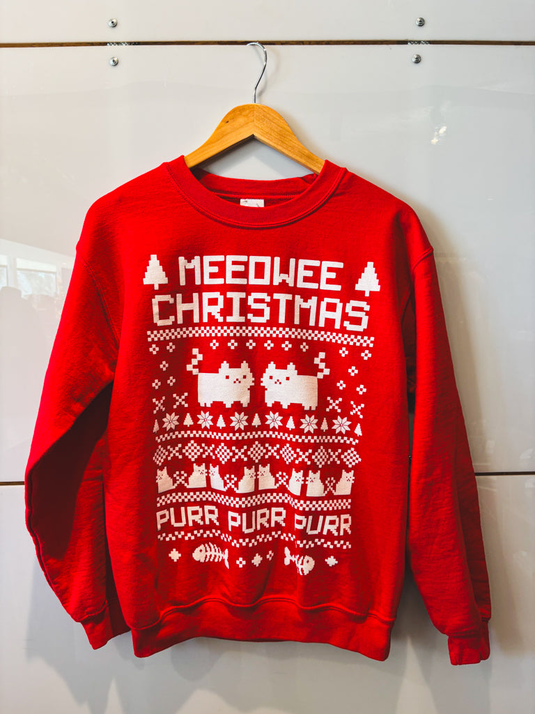 Meeowee Christmas sweatshirt- vintage