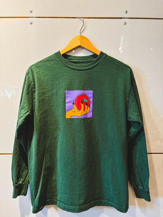 Knowledge is Dangerous Obey forest green - vintage