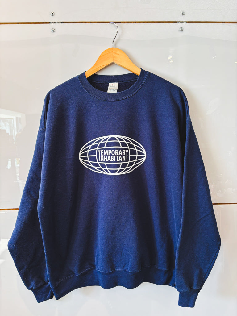 Globe navy crewneck sweatshirt - upcycled