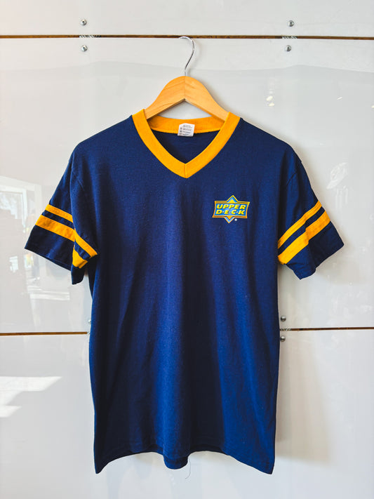 Upper Deck Navy Ringer Tee - vintage