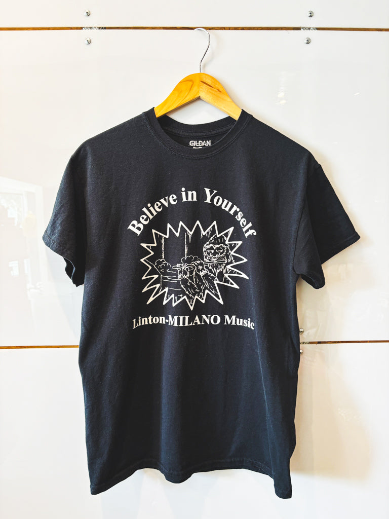 Believe in Yourself - Milano Music Black S/S Tee - vintage