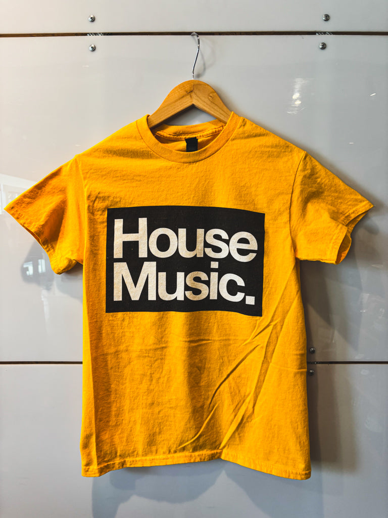 House Music goldenrod s/s tee - previously loved