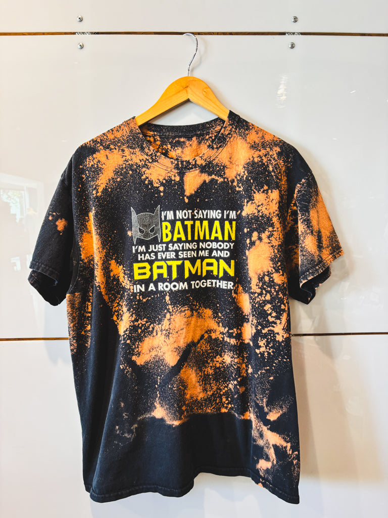 Batman black bleach splatter s/s tee - previously loved