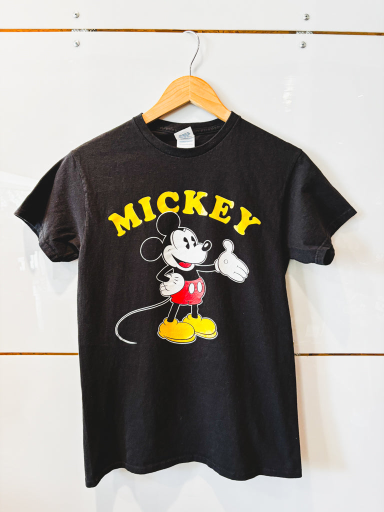 Classic Mickey Mouse black s/s tee - previously loved