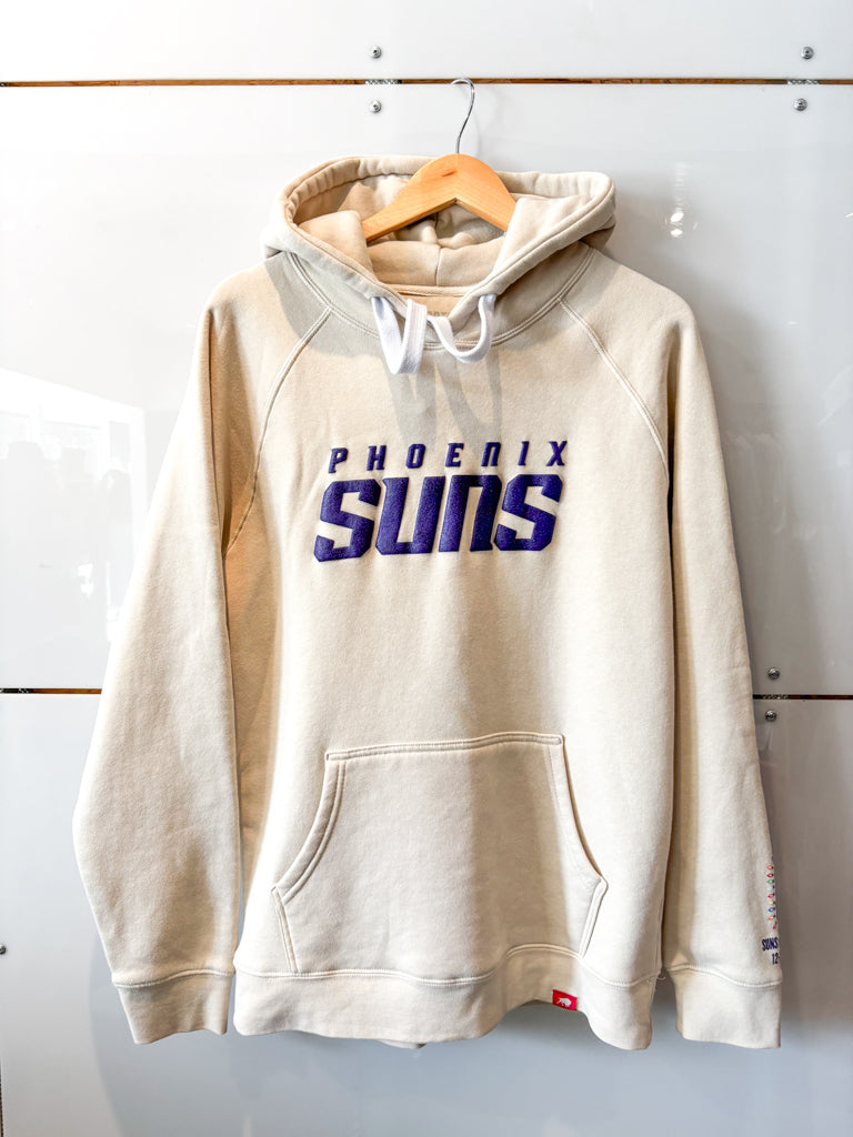 Phoenix Suns pullover cream embossed logo hoodie - pre-loved