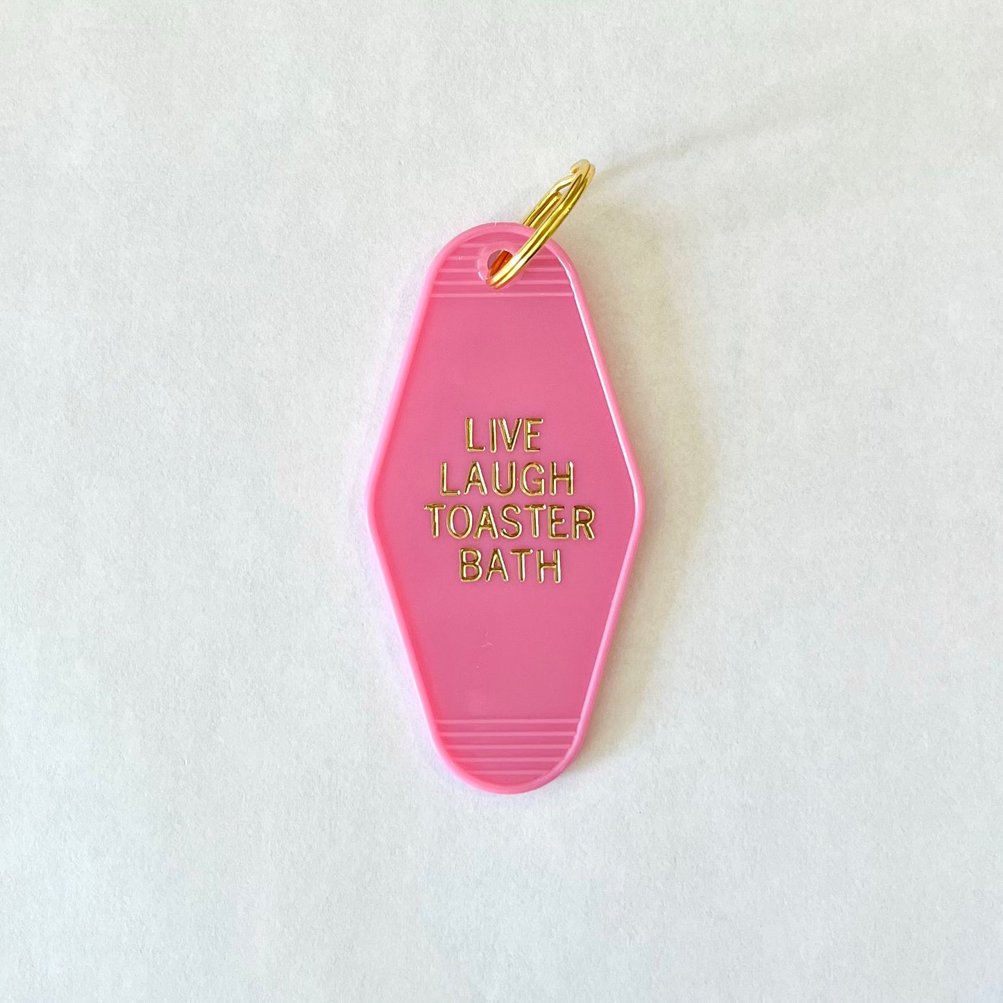 Live Laugh Toaster Bath Keychain lol