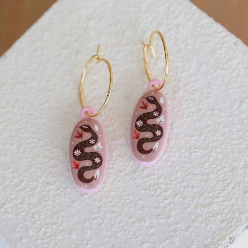 Wild Serpent Hoops