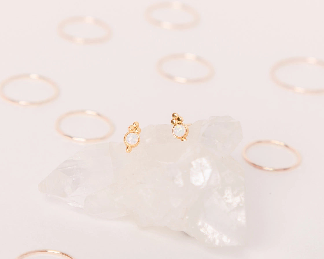 Juno Opal Stud Earrings