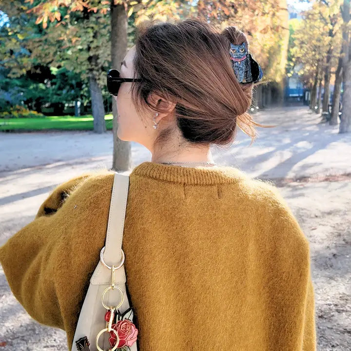 Hand Painted Cat Claw Clip