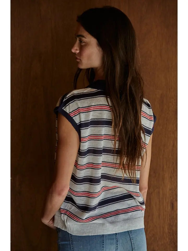 Kacey Stripe Knit Top