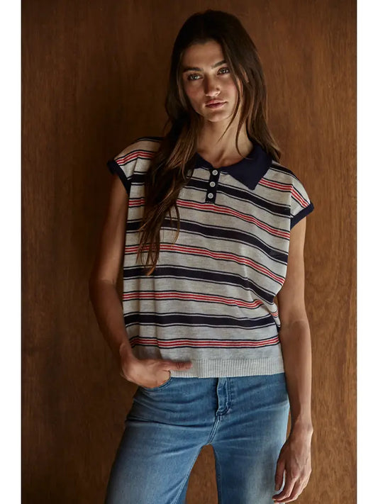 Kacey Stripe Knit Top