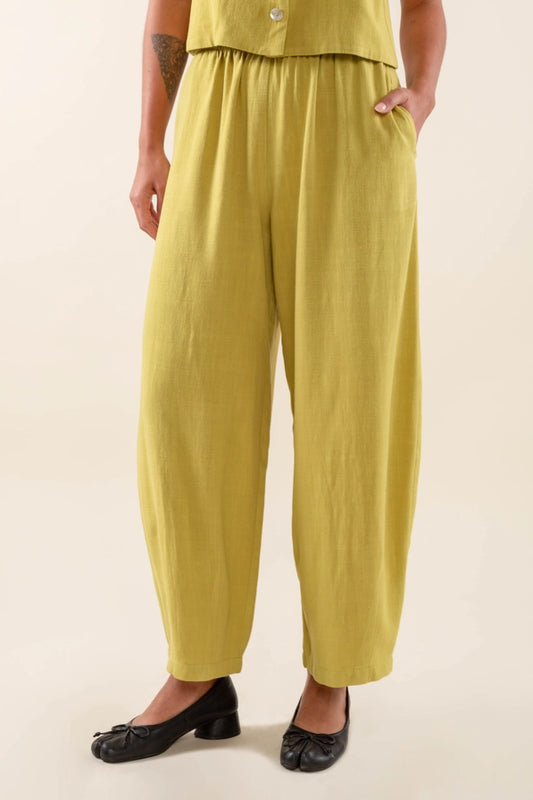 Denim Lantern Pant | Mid Rise Barrel