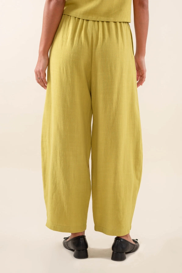 Denim Lantern Pant | Mid Rise Barrel