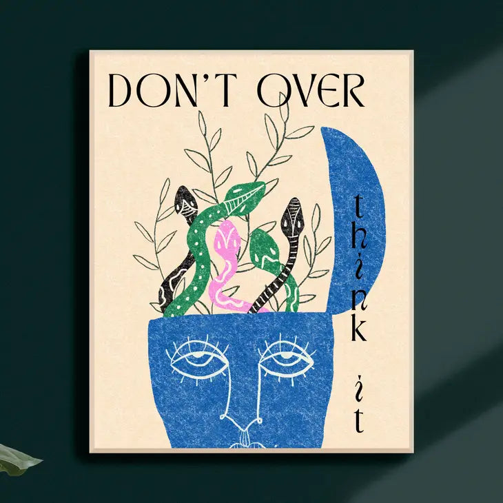 Over Thinker Art Print