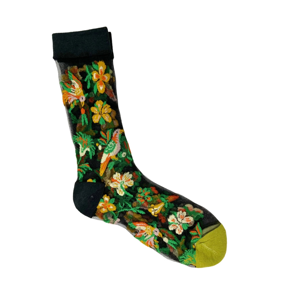 Floral & Fauna Mesh Socks