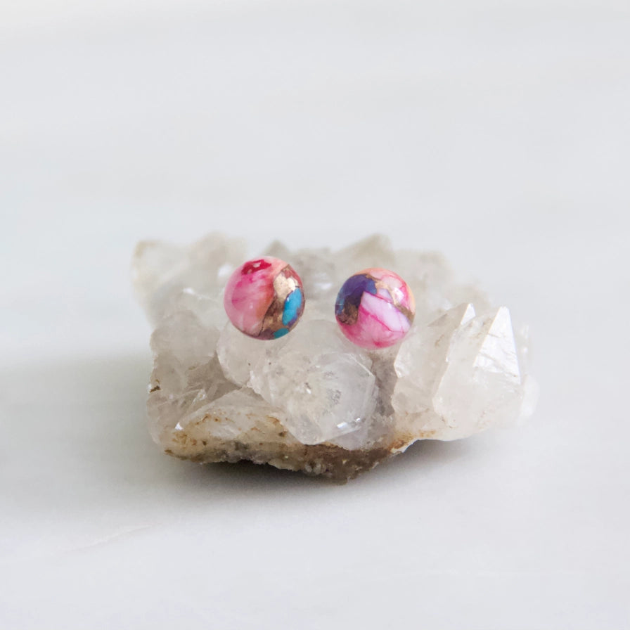 Purple Dahlia Copper Turquoise