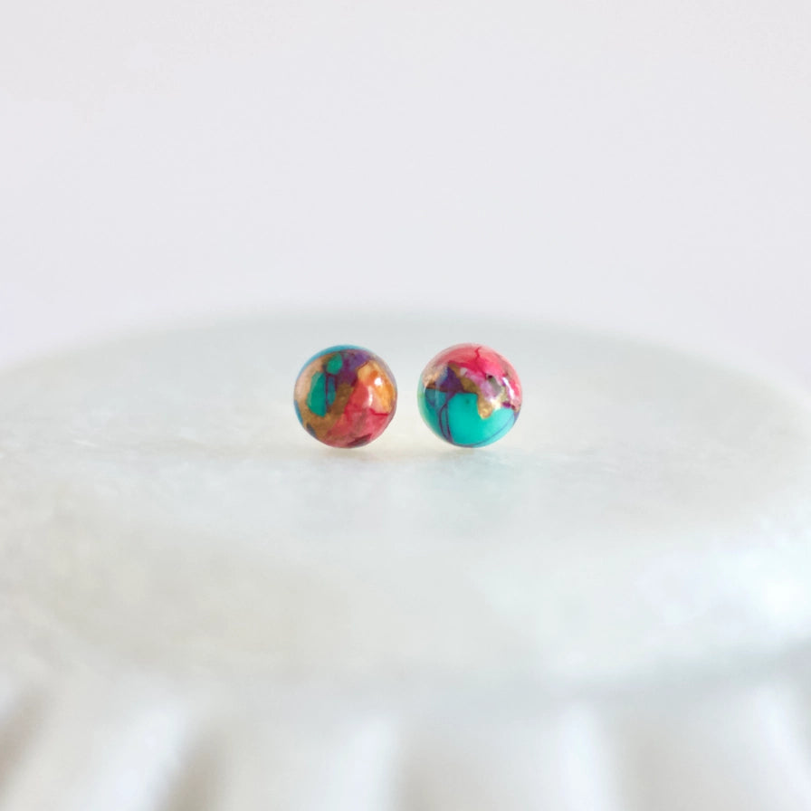 Purple Dahlia Copper Turquoise