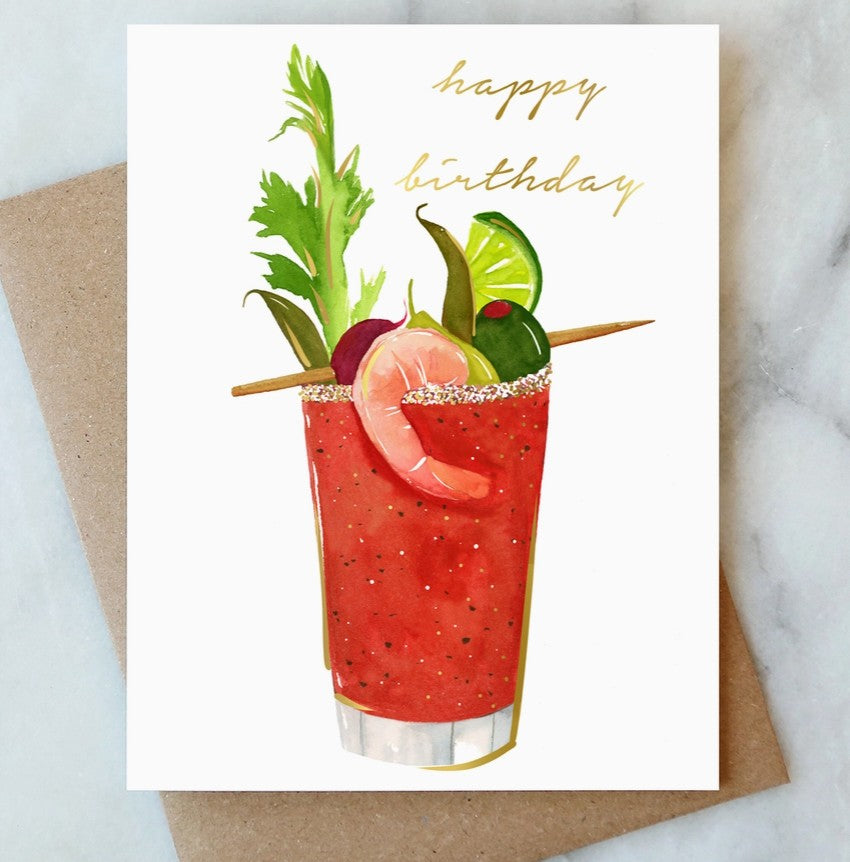 Bloody Mary Birthday Card