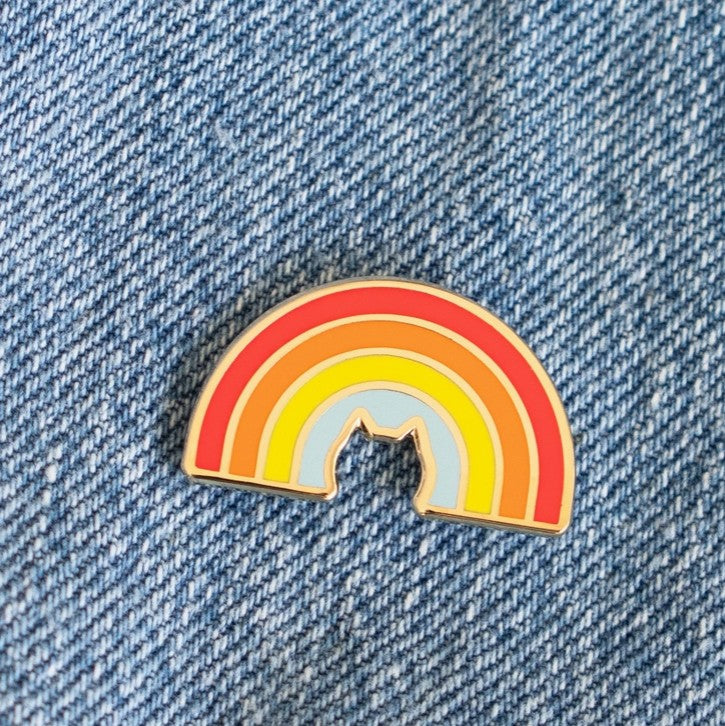 Cat Rainbow Pin