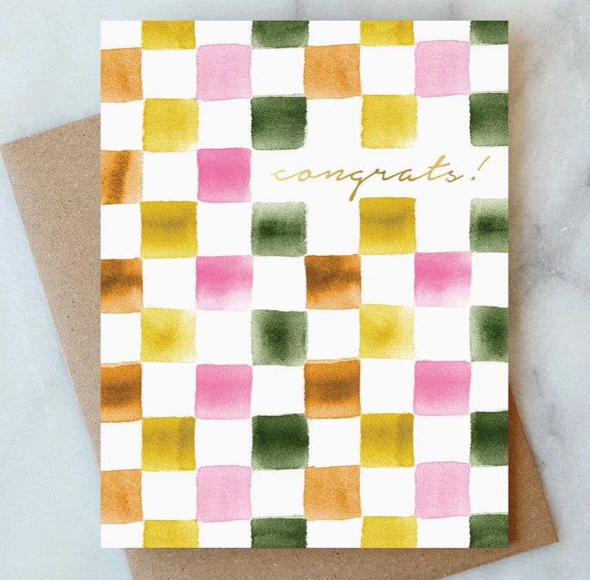 Checkerboard Congrats Greeting Card