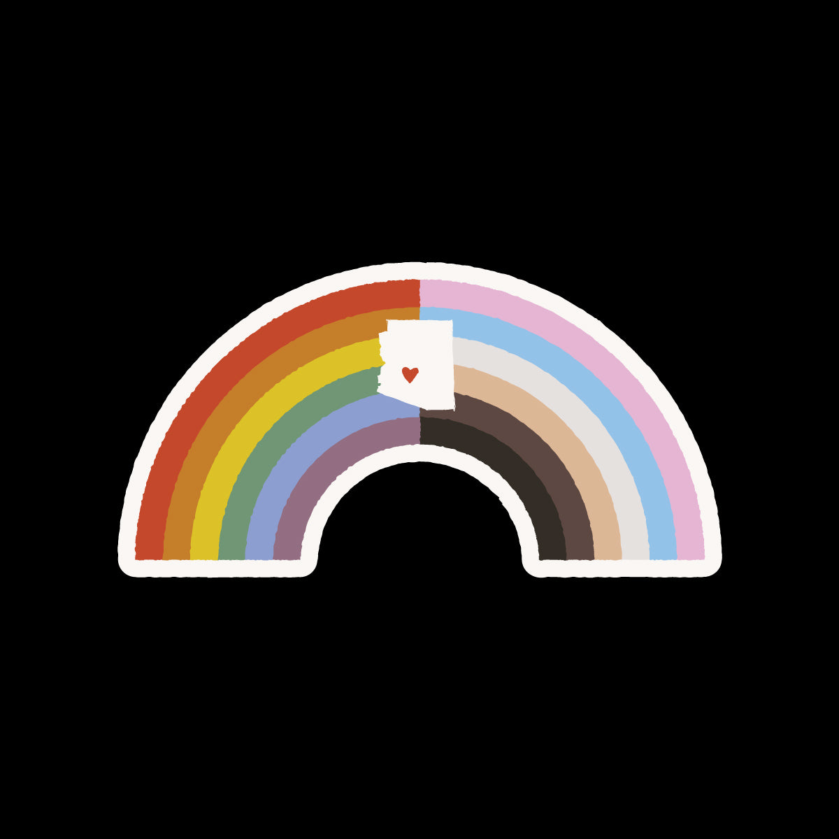Rainbow AZ Sticker