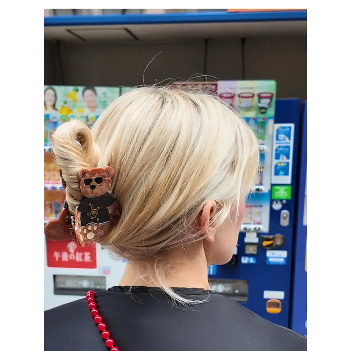 Super Fan Teddy Bear Claw Clip