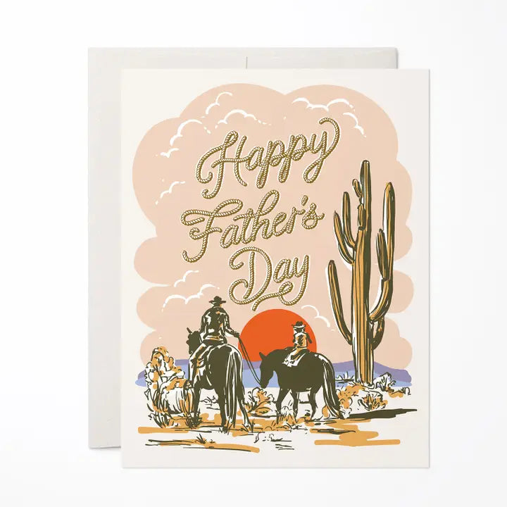Trail Ride Father's Day A2 Greeting Card