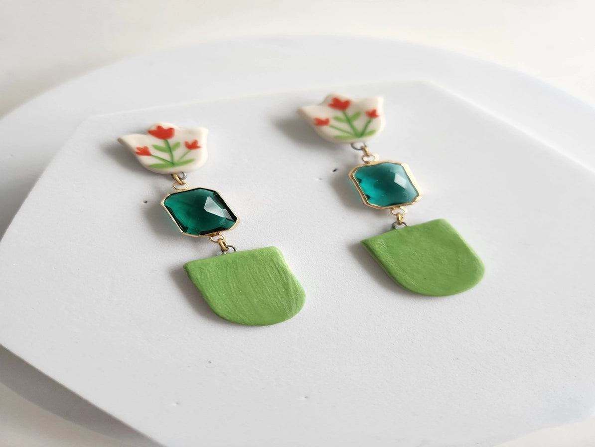 Tulip Porcelain Earrings